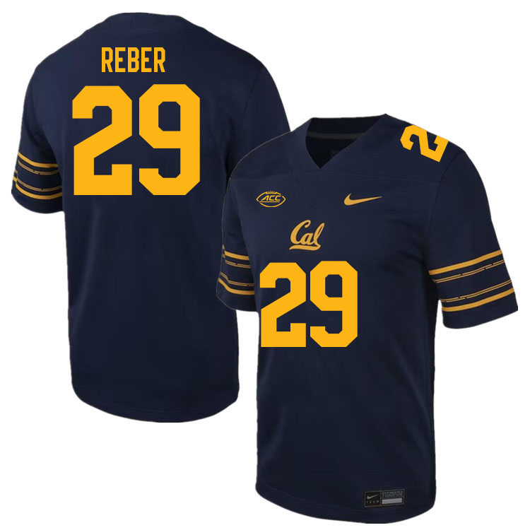 Men #29 Myles Reber California Golden Bears ACC Conference College Football Jerseys Stitched Sale-Na